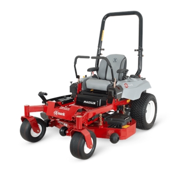 Exmark Radius E-Series Commercial zero-turn mower from the front right