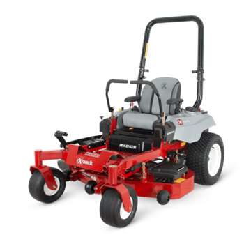 Exmark Radius E-Series Commercial zero-turn mower from the front right